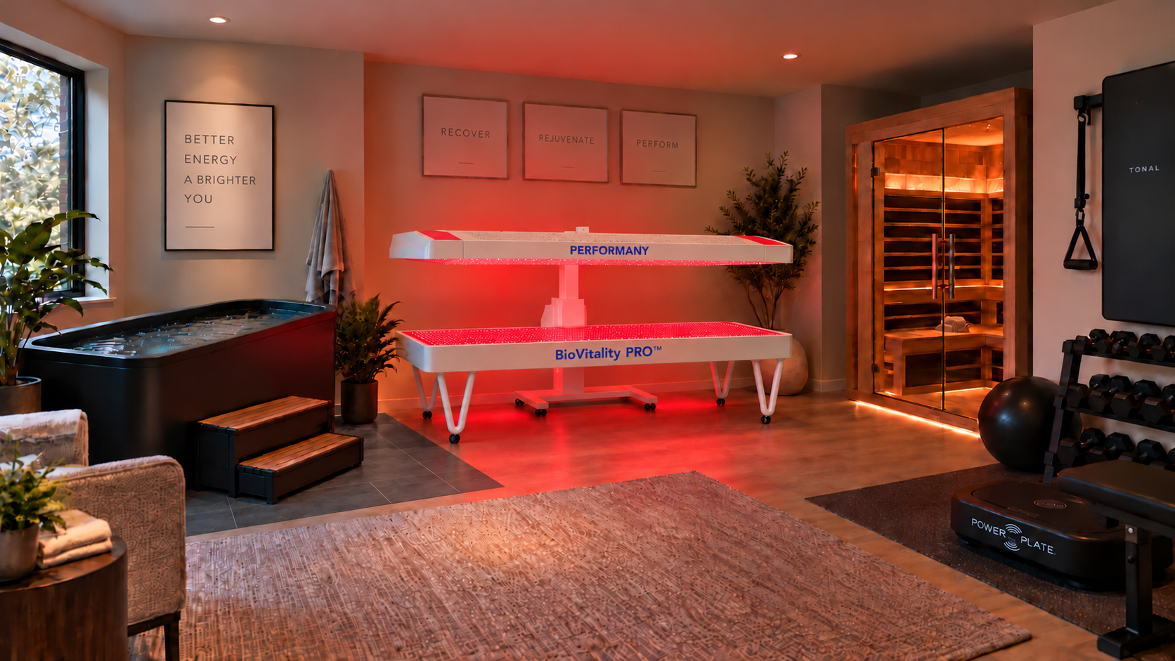 Vitality environment integrated into a private home